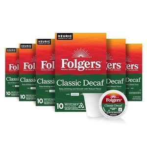 Café Folgers Classic Descafeinado en Cápsulas Keurig K-Cup, Tueste Medio, Caja de 10 Unidades (Paquete de 6) - Product Image 2