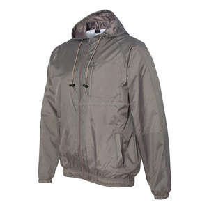 Chaqueta cortavientos deportiva para hombre con logotipo personalizado OEM ligera de secado rápido Softshell para montar al aire libre con cuello levantado - Product Image 5