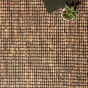 Alfombras para sala de estar de alta calidad para interiores Alfombras tejidas hechas a mano de material de yute y algodón 100% a la venta - Product Image 3