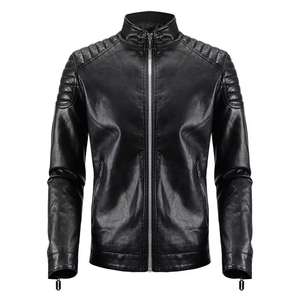 Chaqueta de Piloto de Cuero Estilo Urbano para Hombre, Forro de Piel Extraíble, Chaqueta de Invierno Ecológica y Resistente al Viento, Moda Frontal - Product Image 1