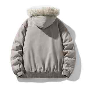 Veste bomber en polyester décontractée à motif de cœur tendance pour homme, style montagne, style rue, hiver - Product Image 2