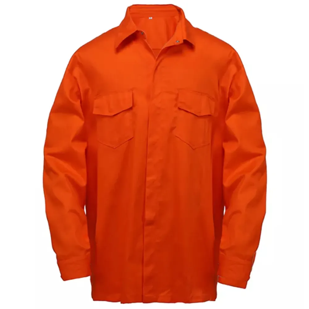 Mens 100% कपास हल्के एफआरसी तेल कार्यकर्ता काम लौ Retardant जैकेट workwear जैकेट वेल्डिंग चिंतनशील fr शर्ट