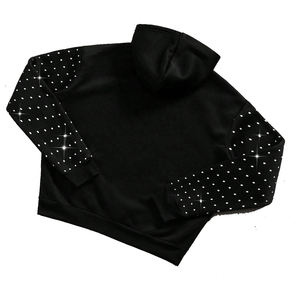 Sweat à capuche oversize vintage streetwear pour homme, personnalisable OEM, différents styles, vente en gros, avec pierres brillantes et strass, effet délavé à l'acide - Product Image 4