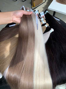 Extensiones de Cabello Humano Vietnamita de 100g, Color Claro, 60cm de Largo, Súper Dobles, en Paquetes, Ondulado Natural - Product Image 1