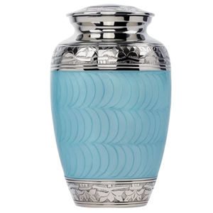 Conception fabuleuse maison décorative adulte cendres urne meilleure qualité argent noir métal crémation urne avec pour les fournitures funéraires humaines - Product Image 5