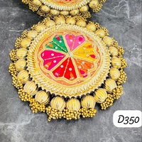 Plateau Rangoli en bois Gota fait main indien, écologique, style Art Déco, pour la décoration de la maison, les fêtes de Diwali et les cadeaux de mariage