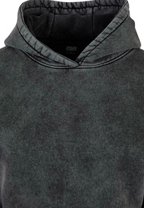 Sudadera con capucha de lavado ácido única para mujer, sudadera Regular de algodón negro para mujer, sudaderas con capucha de lavado ácido de alta calidad hechas a medida - Product Image 6