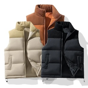 Winter Warm Cotton Vest for Men Thicken Fashion Mens Sleeveless <b>Jacket</b> Casual Stand Collar Windproof Vests Coats - Product Image 1