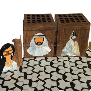 Ручной работы, роскошный арабский треугольный деревянный держатель для благовоний, держатель горелки Mubkhar Bakhoor по оптовой цене для домашнего декора