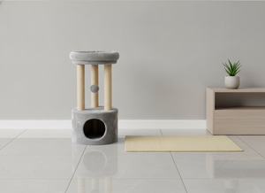 Tour pour chat Atlanta Silver Cloud avec repose-places doux - Product Image 2