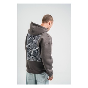 Sudaderas con capucha y sudaderas de gran tamaño de Algodón 100% con bordado personalizado para hombres y niños, ropa de calle de talla grande con bolsillo con cremallera/Jersey - Product Image 1