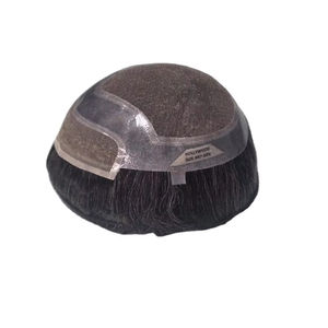 Toupet pour homme Taz Hair, perruque 100% cheveux humains, densité brute 60%-150%, cheveux indiens Remy, pièces imperméables, vague d'eau - Product Image 3