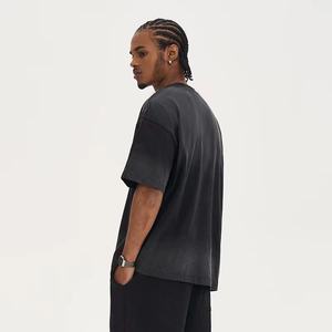 Vêtements décontractés personnalisés pour hommes, surdimensionné, vintage, lavé avec impression de logo, T-shirt délavé à l'acide pour hommes - Product Image 3
