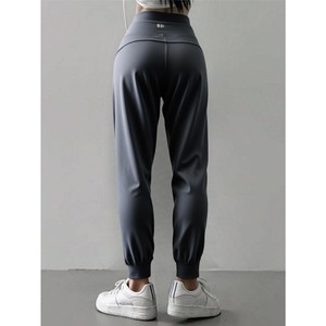 Pantaloni da Jogger elasticizzati a vita alta da donna comodi ed eleganti pantaloni Hip Hop a gamba dritta con elastico in vita - Product Image 2