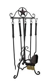 Juego de herramientas para patio de fogatas Juego de herramientas de hierro y soporte Soporte para fogatas para exteriores Rústico - Product Image 4