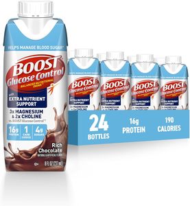 BOOST Glucose Control, boissons nutritionnelles prêtes à boire avec un soutien nutritionnel supplémentaire, saveur chocolat riche, 8 fl oz, paquet de 24 - Product Image 6
