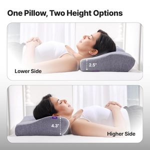 Almohada Cervical de Contorno Ultimate de Frido, Bambú/Lino, Espuma Viscoelástica Sólida, Funda Lavable y Extraíble |   Alivio del dolor, mejor sueño - Product Image 4