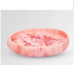 Saladier rond en résine fait à la main motif en marbre technique polie pour la maison hôtel restaurant fête-servant des fruits dîner plats - Product Image 3