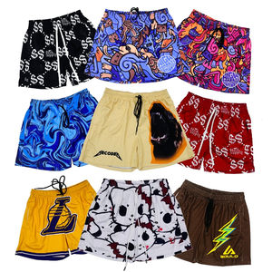 100% Polyester Hommes Personnalisé Mesh Shorts Double Couche Sublimation Plaine Street Wear & Gym Ensembles Imprimé Logo Basketball Shorts - Product Image 4