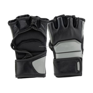 Custom Leather MMA Boxing Gloves Half Finger Adjustable Wrist <b>Strap</b> Breathable Lightweight Non-Slip Long Lasting Training Gear - Product Image 1