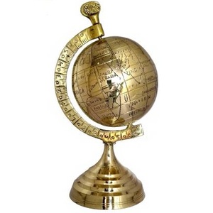 Globo terráqueo náutico de latón, diseño Vintage, decoración de mesa, proveedores indios de globos del mundo de latón - Product Image 1