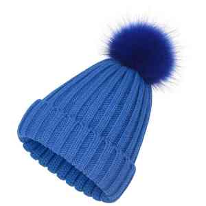 Nuevo Gorro de Invierno de Alta Calidad, Gorros de Punto Cálidos para Mujer y Niños, Gorros de Invierno Sólidos con Pompón de Piel Sintética Extraíble, Gorro de Esquí Cálido - Product Image 5