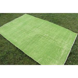 0.4x7.3 ft Rug, Turkish Vintage <b>Runner</b> Rug, <b>Green</b> Wool Rug - Product Image 4