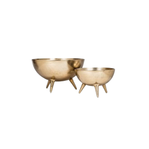 High Quality Material Handmade Fruit Bowl Luxury festive bowl Gold Color Finished Serving Bowls Metal Home <b>Storage</b> - Product Image 1