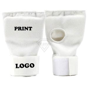 Gants de boxe personnalisés à logo, demi-doigts, en néoprène, avec bandages longs élastiques, pour hommes et femmes, avec rembourrage intérieur en gel - Product Image 1
