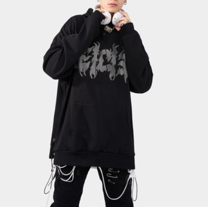 Sudadera con capucha unisex personalizada con diamantes de imitación 100% algodón para hombre Sudadera con capucha con cremallera de peso pesado 100% algodón personalizado Sudadera con capucha con diamantes de imitación - Product Image 4