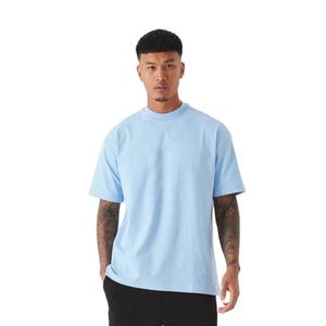 Venta al por mayor 100% algodón 250GSM camiseta unisex de gran tamaño personalizado liso cuello redondo tejido de punto para personalizaciones a granel - Product Image 4