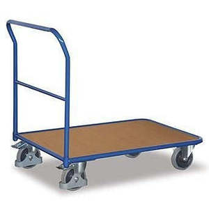 Carretilla Ligera Variofit con Barra de Empuje, Capacidad de Carga 200 kg, Neumáticos de Goma - Product Image 1