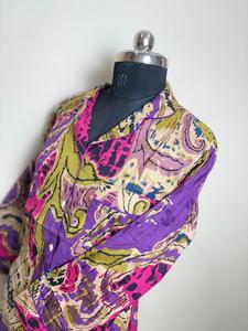 Chemise en coton imprimé Ikat noir pour femmes femmes multicolore motif Ikat chemise à manches longues Designer noir ethnique Ikat imprimé - Product Image 2