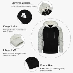 Hombres Heavy Pullover Hoodie 420 GSM algodón de gran tamaño Streetwear grueso polar cálido Interior Drop Shoulder Plain sudadera - Product Image 5