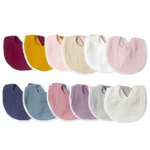 Bavaglini in pizzo di garza da ragazza con volant comoda <span class=keywords><strong>Bandana</strong></span> impermeabile con stampa grembiule per dentizione - Product Image 6