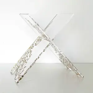 New design clear acrylic open book stand clear acrylic book holder book stands for display for eid ramadan giveaways