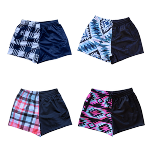 OEM Custom Australian Sports <b>Rugby</b> <b>League</b> Deep Pockets Elastic Waist Breathable Sportswear Sublimation Mid Waist <b>Rugby</b> Footy - Product Image 1