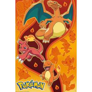 Póster de Pokémon Tipo Fuego de Estilo Moderno con Marco Negro, Decoración de Pared - Product Image 2