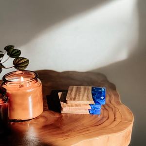 Ocean Look <b>Resin</b> Joint Mango Wood Tea Coaster Sublimation Mats <b>Resin</b> Drink Cup Glass Coasters For Use <b>Table</b> <b>Top</b> Product For Sale - Product Image 3