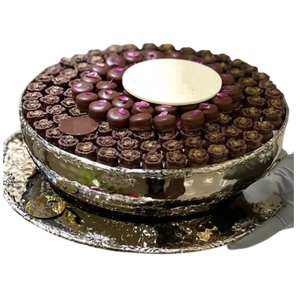 Cuenco para servir dulces de Chocolate de diseño admirable, cuenco de Chocolate de Metal blanco de la mejor calidad para uso en bodas o fiestas de cumpleaños - Product Image 3