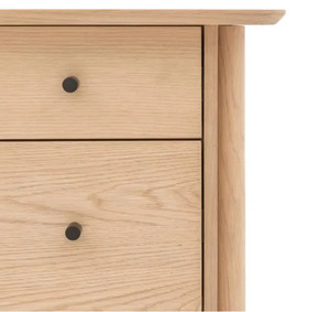 Kayu jati alami Skandinavia lemari laci Modern 3 Unit penyimpanan laci dengan lapisan warna alami. - Product Image 5