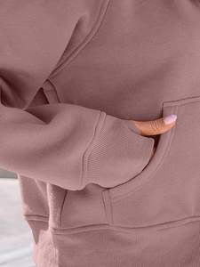 Sudaderas con capucha y cremallera de alta calidad para mujer, venta al por mayor, logotipo personalizado, forro polar de algodón OEM, ropa informal ajustada con estilo, ropa deportiva a la moda - Product Image 5