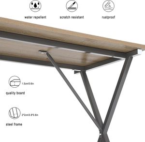 <span class=keywords><strong>Escritorio</strong></span> de Oficina Plegable de Melamina con <span class=keywords><strong>Esquina</strong></span> Móvil, Mesa Pequeña para Computadora para el Hogar - Product Image 6