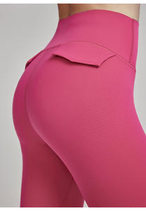 Pantalones de Yoga de cintura alta para controlar la barriga, <span class=keywords><strong>mallas</strong></span> deportivas de cadera de melocotón pegadas y levantamiento de cadera, pantalones de tiburón de entrenamiento de Pilates para mujeres - Product Image 4