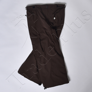 Pantalon de neige à jambes larges de couleur marron tendance avec tissu respirant, rangement fonctionnel et ourlet réglable pour une utilisation par temps froid - Product Image 4