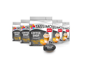 กาแฟแคปซูล ทัสซิโม คอกกีฟ ช็อป ซีเล็คชั่นส์ รสท๊อฟฟี่นัท ลาเต้ แพ็ค 8 ซอง (แพ็ค 5 กล่อง รวม 40 แก้ว) - Product Image 1