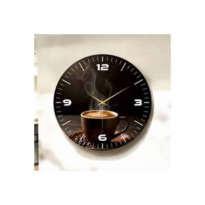 Colorful Coffee Pattern Wooden Table <b>Wall</b> <b>Clock</b> <b>50cm</b> Silent Table <b>Wall</b> <b>Clock</b> with Number Gift Colorful Printed <b>Wall</b> <b>Clock</b> - Product Image 1