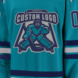 Jersey de hockey sobre hielo personalizado de alta calidad último diseño sublimación bordado uniforme en blanco con nombre de equipo OEM - Product Image 4