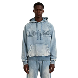 Logo brodé personnalisé 2026, sweat-shirt en coton lourd pour homme, taille plus - Product Image 5