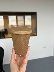 Vaso de Papel Desechable Reciclable de Doble Pared con Relieve, Color Waffle, 8oz/12oz/16oz - Product Image 6